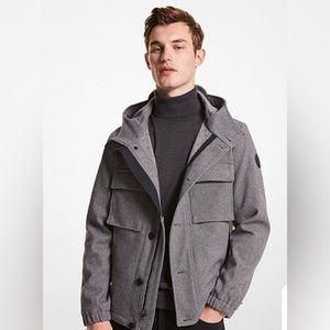 Michael Kors Woven Anorak Mens Coat